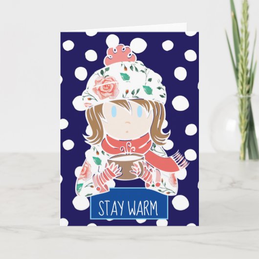 Bleibe Warm Karte (Vorderseite)