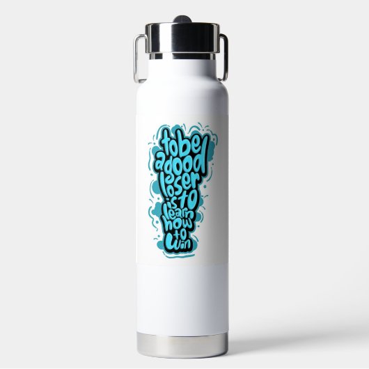Bleibe Wasser Flasche - Farblich Motivierend (Vorderseite)