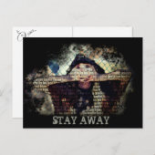 BLEIBE weg Vamplified Social Distance Postcard Postkarte (Vorne/Hinten)