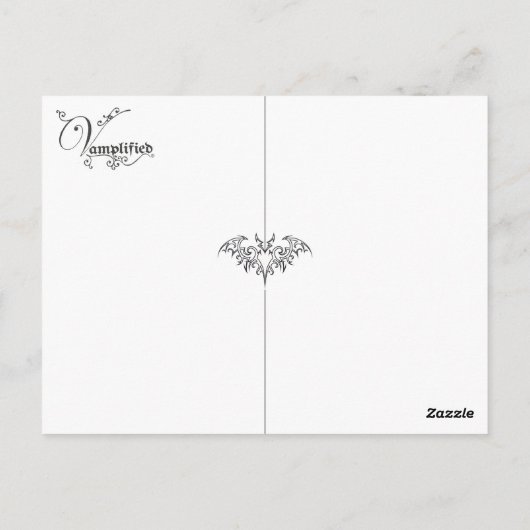 BLEIBE weg Vamplified Social Distance Postcard Postkarte (Rückseite)