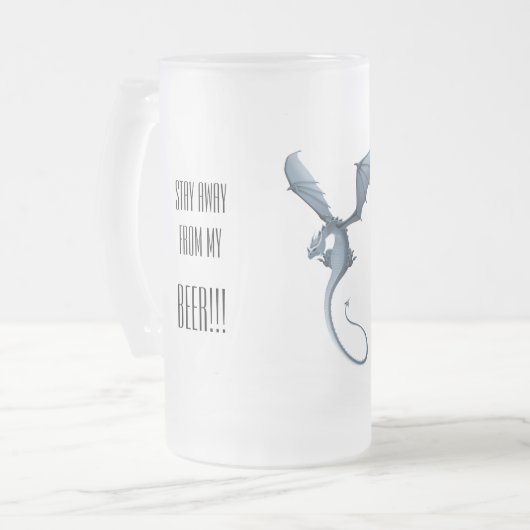 Bleibe weg von meinem bierwütenden Drachenbaby Mattglas Bierglas (Vorderseite Links)