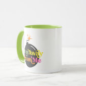 Bleibe weg von mir Bomb Funny Snarky Zitat farbenf Tasse (Vorderseite Links)