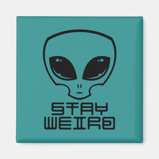 Bleibe Weird Alien Head Magnet (Vorne)