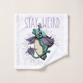 Bleibe Weird Badhandtuch Set (Waschlappen)
