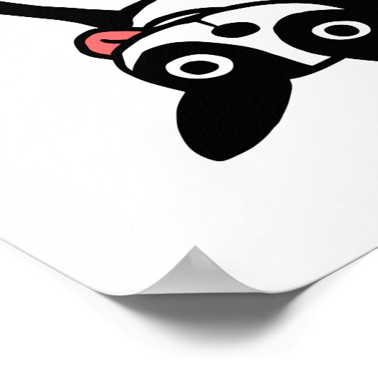 Bleibe Weird Boston Terrier Funny Dog Poster (Ecke)