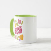 Bleibe Weird Floral Tasse (Vorderseite Links)