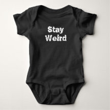 Bleibe Weird Funny Baby Bodysuit