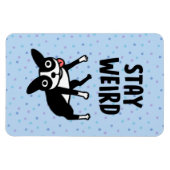 Bleibe Weird Funny Boston Terrier Dog Magnet (Horizontal)