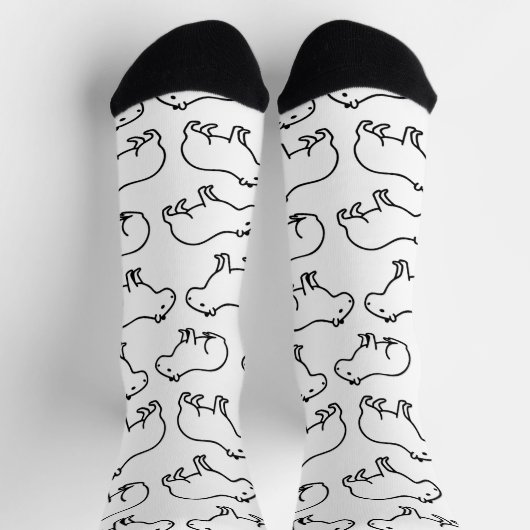 Bleibe Weird Funny Capybara Muster Socken (Oben)