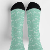 Bleibe Weird Funny Capybara Muster Socken (Oben)