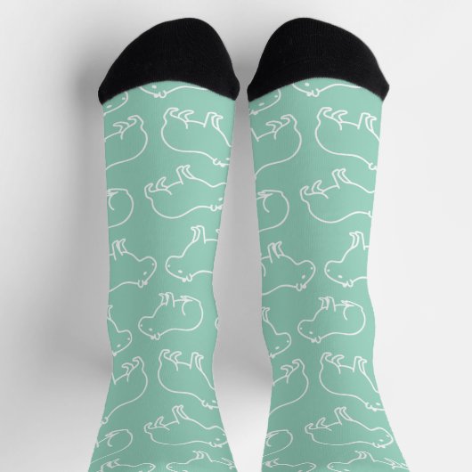 Bleibe Weird Funny Capybara Muster Socken (Oben)