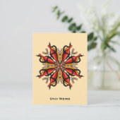 Bleibe Weird - Goth Snakes Blume Tattoo Style Postkarte (Stehend Vorderseite)