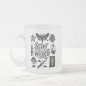 Bleibe Weird Goth Witchy Vibes Mattierte Tasse (Links)