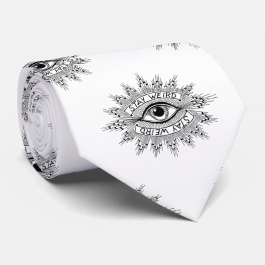 Bleibe Weird-Krawatte Krawatte (Gerollt)