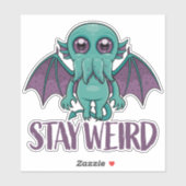 Bleibe Weird Niedlich Cthulhu Monster Aufkleber (Blatt)