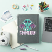 Bleibe Weird Niedlich Cthulhu Monster Aufkleber (iPad Hülle)