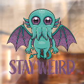 Bleibe Weird Niedlich Cthulhu Monster Fensteraufkleber (Blatt 2)