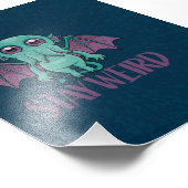 Bleibe Weird Niedlich Cthulhu Monster Fotodruck (Ecke)