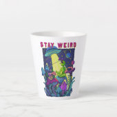 Bleibe Weird Psychedelic UFO Milchtasse (Vorderseite)