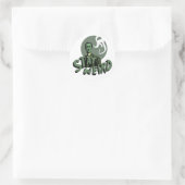 Bleibe Weird Runder Aufkleber (Tasche)
