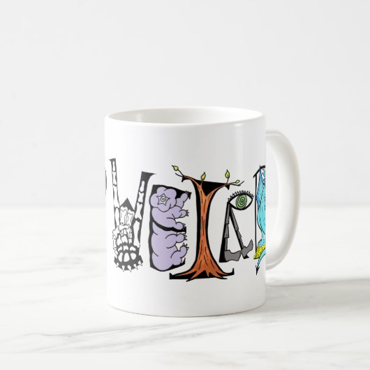 Bleibe Weird-Tasse Kaffeetasse (VorderseiteRechts)