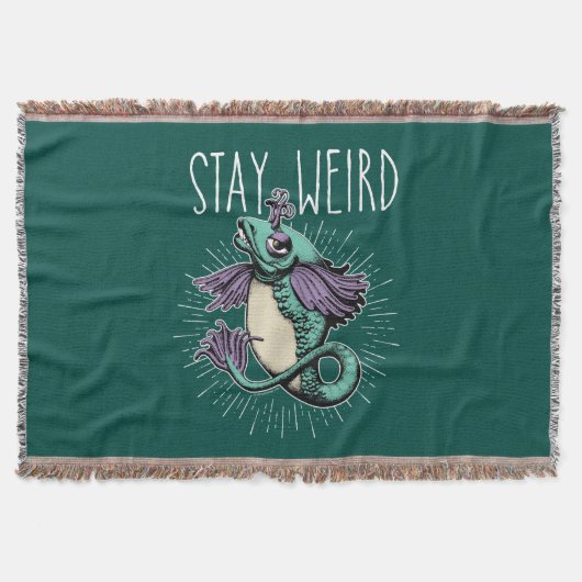 Bleibe-Weird-Throw-Blanket Decke (Vorderseite)
