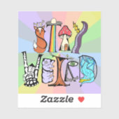 Bleibe Weird Vinyl Sticker (Blatt)