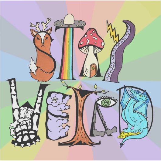 Bleibe Weird Vinyl Sticker (Vorderseite)