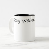 Bleibe Weiß - Spaß und einzigartig Zweifarbige Tasse (Vorderseite Links)