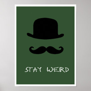 "Bleibe Werd" Grünes Poster