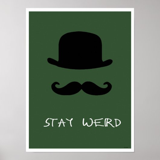 "Bleibe Werd" Grünes Poster (Vorne)