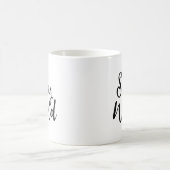 Bleibe Whimsikale Typografie mit Herz Kaffeetasse (Mittel)