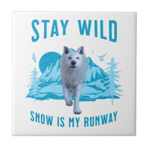 Bleibe Wild Arctic Wolf Fliese