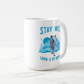 Bleibe Wild Arctic Wolf Kaffeetasse (VorderseiteRechts)
