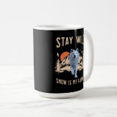 Bleibe Wild Arctic Wolf Kaffeetasse (VorderseiteRechts)