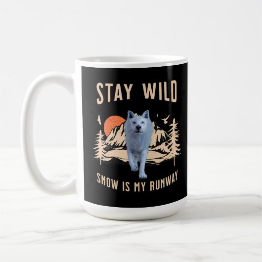 Bleibe Wild Arctic Wolf Kaffeetasse (Links)