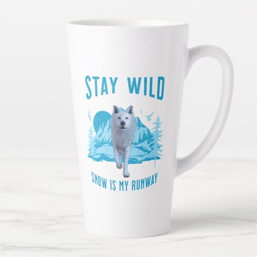 Bleibe Wild Arctic Wolf Milchtasse (Rechts)
