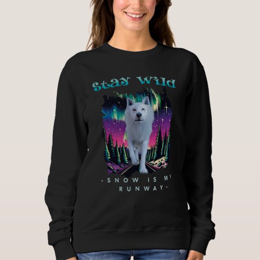 Bleibe Wild Arctic Wolf Sweatshirt (Vorderseite)