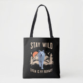 Bleibe Wild Arctic Wolf Tasche (Vorderseite)