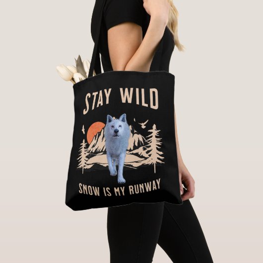 Bleibe Wild Arctic Wolf Tasche (Von Nahem)