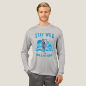 Bleibe Wild Arctic Wolf Tri-Blend Shirt (Volle Vorderseite)