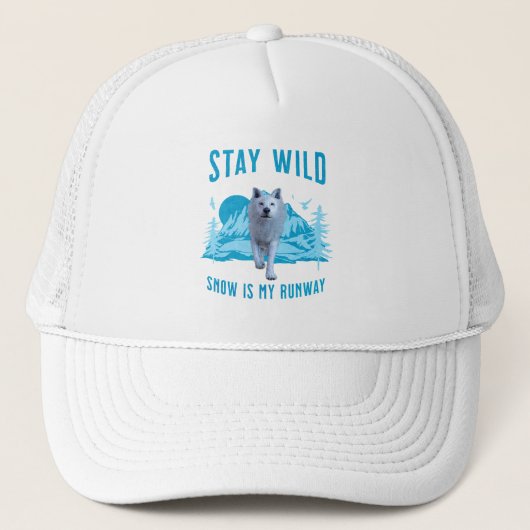 Bleibe Wild Arctic Wolf Truckerkappe (Vorderseite)