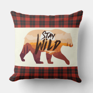 Bleibe Wild Bear Kissen