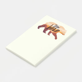 Bleibe Wild Bear Post-it Klebezettel