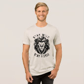 Bleibe Wild Bleibe Fierce Tri-Blend Shirt (Vorderseite voll)