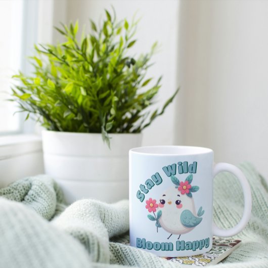 Bleibe Wild Bloom Happy Kaffeetasse