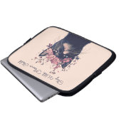 Bleibe Wild, Blume Child Cat Floral Boho Laptopschutzhülle (Vorne Knopf)