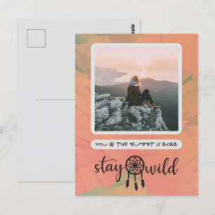 Bleibe Wild Boho Foto Postcard Postkarte
