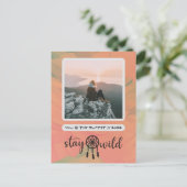 Bleibe Wild Boho Foto Postcard Postkarte (Stehend Vorderseite)