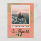 Bleibe Wild Boho Foto Postcard Postkarte (Vorderseite)